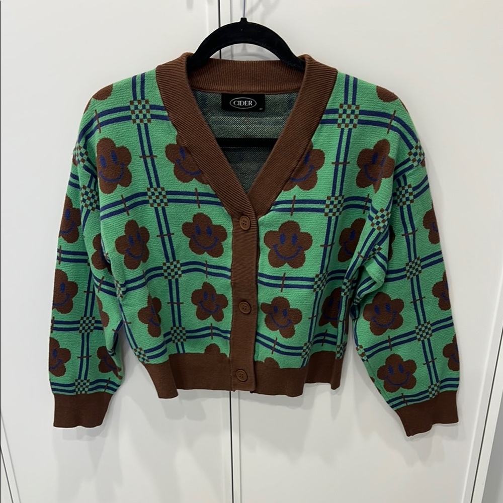 Cider Intarsia print cardigan “Ganni”